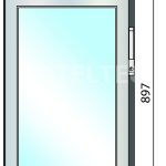 MINIMAX 520 mm, dvierka sklenené