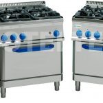 Plynový šporák - 6 horákov s elektro rúrou GN 2/1 PF105G7